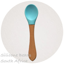 Load image into Gallery viewer, Baby Spoons- Silicone/Wood