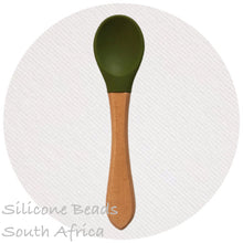 Load image into Gallery viewer, Baby Spoons- Silicone/Wood