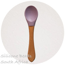 Load image into Gallery viewer, Baby Spoons- Silicone/Wood
