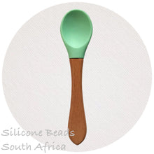 Load image into Gallery viewer, Baby Spoons- Silicone/Wood