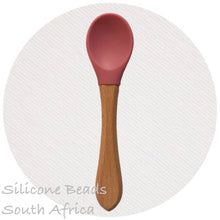 Load image into Gallery viewer, Baby Spoons- Silicone/Wood