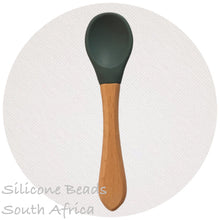 Load image into Gallery viewer, Baby Spoons- Silicone/Wood