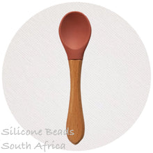 Load image into Gallery viewer, Baby Spoons- Silicone/Wood