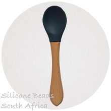 Load image into Gallery viewer, Baby Spoons- Silicone/Wood