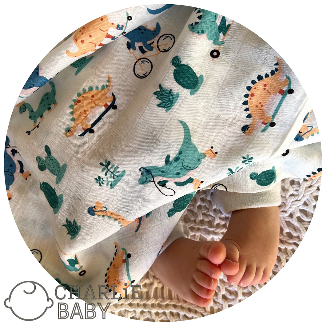 Muslin Blanket- Dinky Dino