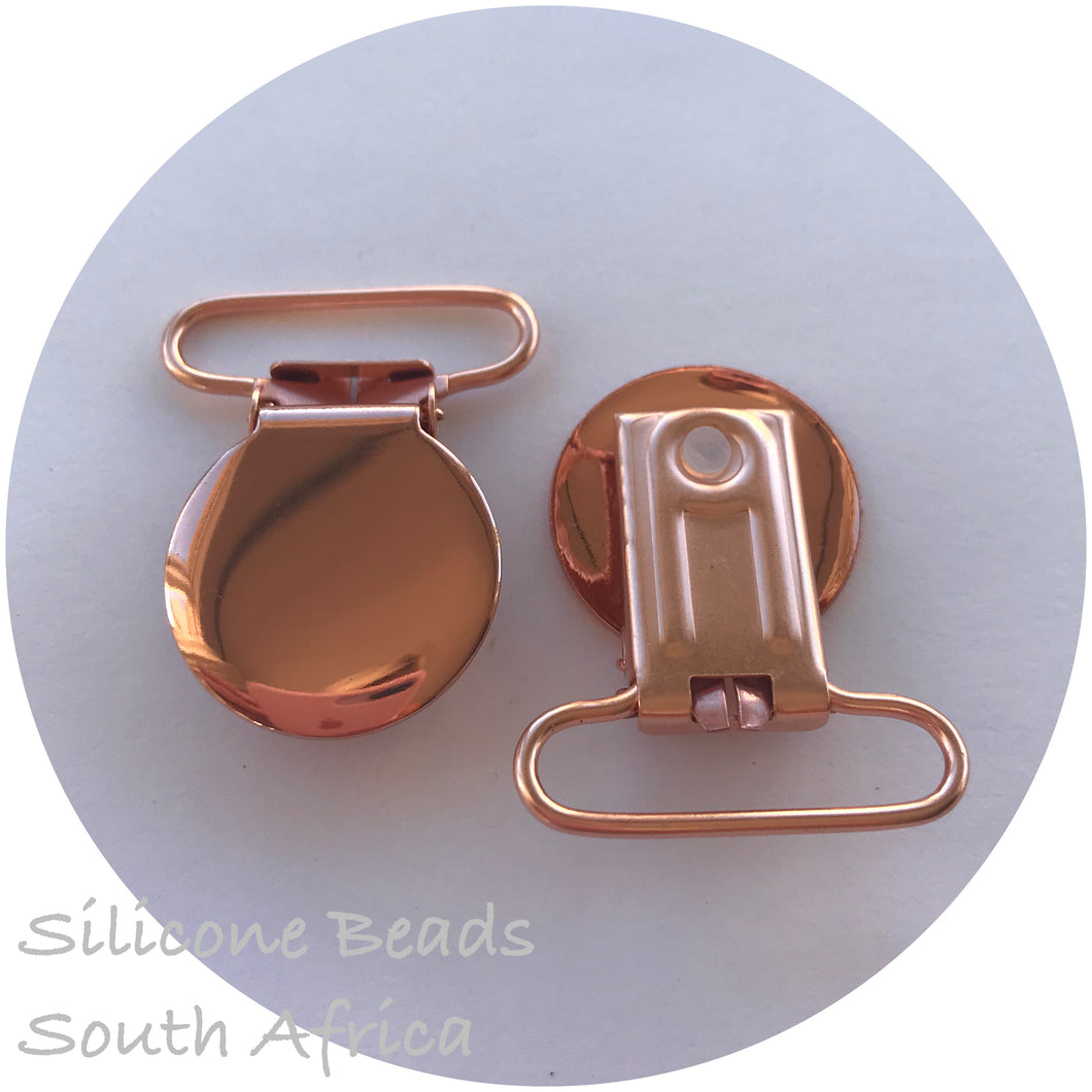 Rose Gold-Round Metal Dummy Clips