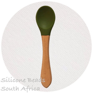 Baby Spoons- Silicone/Wood