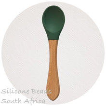Load image into Gallery viewer, Baby Spoons- Silicone/Wood